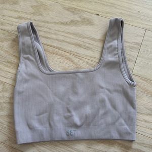 Set active box cut sports bra